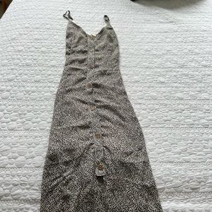 animal print dress with slit